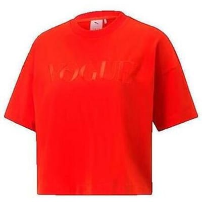 T-shirt Korte Mouw Puma T-shirt Rouge à col rond