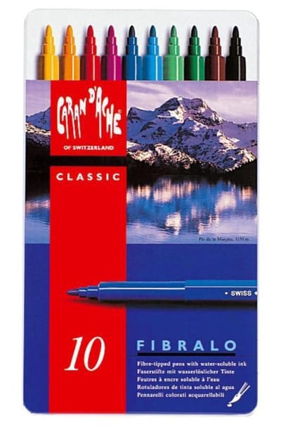 FIBRALO STIFTEN, Metalen doos, 10 kleuren