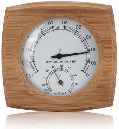 Decoratieve 2-in-1 wandthermometer voor binnen en buiten, ideaal voor sauna en stoomruimte