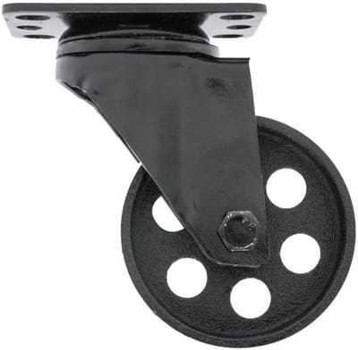Maclean Zwenkwiel - Zwart - Gietijzer - Ø92mm - Draagvermogen 120KG