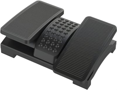 KAD® Voetensteun - Ergonomische Voetensteun voor Bureau - Verstelbaar Voetensteun - Zwart - 43cm x 32cm x 11cm