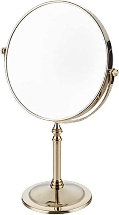 Make-up Spiegel - Vergrootspiegel Tafelmodel - Gedetailleerd Zicht - 360 Graden Draaibaar - 8 inch Diameter - Chroom