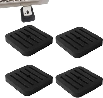 Trillingsisolatie Pads - Schokdempers Rubber - Apparaten Dempen - Eenvoudige Installatie - 4 stuks - Zwart