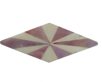 Behave - Haarspeld - Ruitvorm retro stijl - Roze - Wit - 10,5 cm