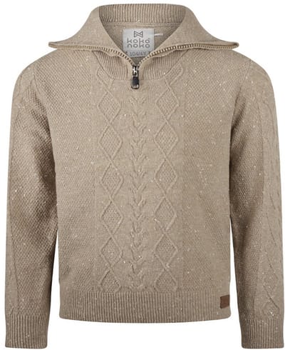 Koko Noko O56857 Truien & Vesten Jongens - Sweater - Hoodie - Vest- Beige - Maat 134