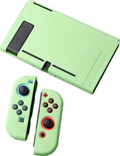 Livano Case Geschikt Voor Nintendo Switch - Hoes - Beschermhoes - TPU Antislip - Accessoires - Groen