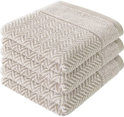 Unyqoos ® Luxueuze Handdoekenset van Hoogwaardige Katoen met Elegant Patroon voor Elke Badkamer