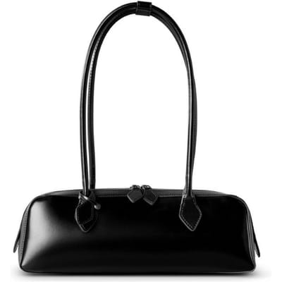 Dames Niche Design Enkele Schouder Leren Okseltas Lange Rode Baguettetas Vrouw 33*10.5*11 zwart