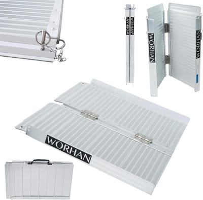 Opvouwbare Aluminium Rolstoelhelling 24 Inch voor Drempels en Toegankelijkheid