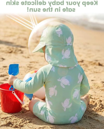 Lange Mouwen Badpak voor Baby Jongens met Hoed - Geschikt voor 6 Maanden tot 6 Jaar, Zomer Zwemkleding, UV-bescherming, Comfortabel en Ademend