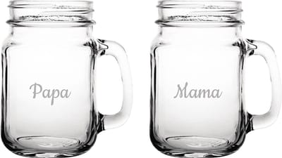 Gegraveerde Drinkglas 45cl Mama & Papa