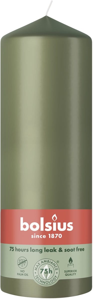 Bolsius Stompkaars 200/68 Fresh Olive (1 stuk)