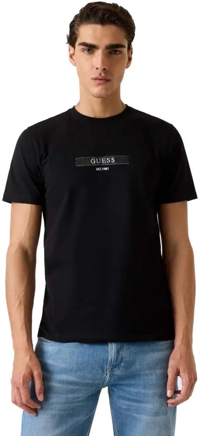 Guess M6ri17j1314 T-shirt Met Korte Mouwen Zwart XL Man