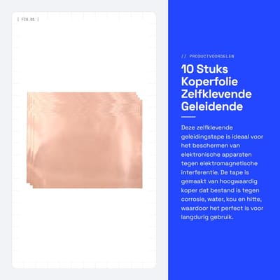 Dailygoods - 10 Stuks Koperfolie Zelfklevende Geleidende Tape voor EMI Afscherming