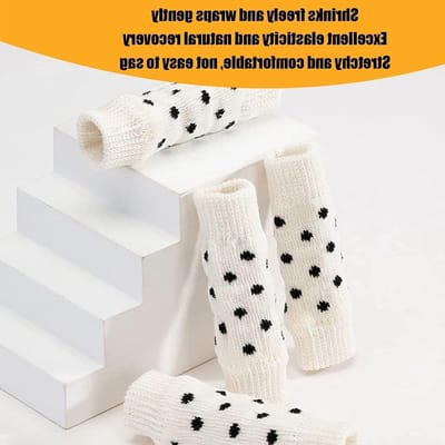 4 Stuks Hondenelleboogbeschermers, Elastische Dierenbenen Bescherming, Warme Jump Covers, Knitted Beenwarmers en Ondersteuning voor Honden