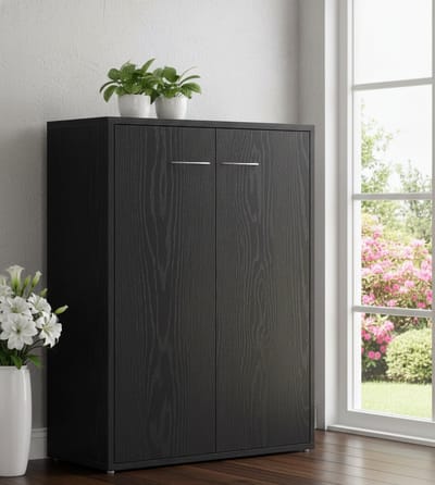 Dressoir / Sideboard met 1 Deur – Opbergkast Zwart Eiken Houtlook – Moderne Kast voor Woonkamer, Slaapkamer of Hal – 60x30x75 cm – House&Garden