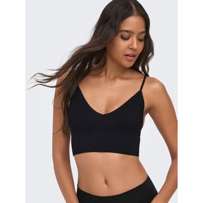 ONLY ONLVICKY  RIB SEAMLESS V-NECK TOP NOOS Dames Ondergoed - Maat S/M