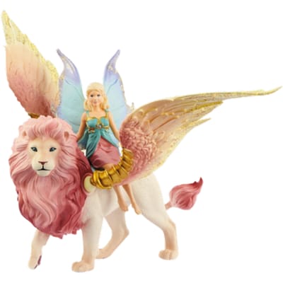 Schleich Bayala Vliegende Fee op Gevleugelde Leeuw Figuur – 70714