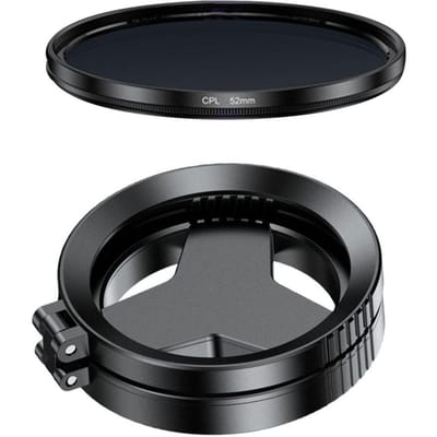 Filtre d'objectif magnétique pour téléphone 2 en 1 52 mm Filtres étoilés polarisés CPL Réduction de l'éblouissement Lentille polarisée pliable et CPL Polarizing Filter