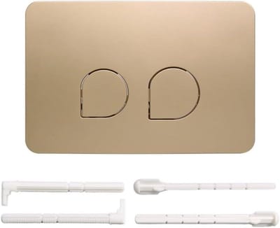 Toilet Spoelknop - Dubbele Systeem - Water Besparen - Efficiënt Dual Flush - 246 x 146 mm - Mat Goud