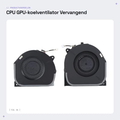 Dailygoods - CPU GPU-koelventilator - Vervangend - Verbeterde prestaties - 15 x 10 x 4 cm - Voor Y540 Y7000 - Hoogwaardige vervangingsonderdelen