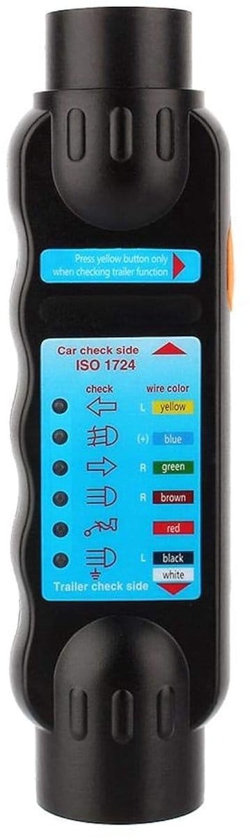 Allecto - Trailer Socket Tester - 7-Pin Diagnosetool - 12V - Voor Caravan en Voertuigen - Handig voor Onderhoud - Voertuigdiagnose - Geschikt voor ...