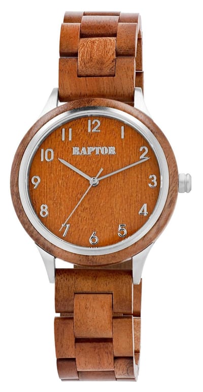 Raptor herenhorloge zebrahout Cedric, mineraalglas
