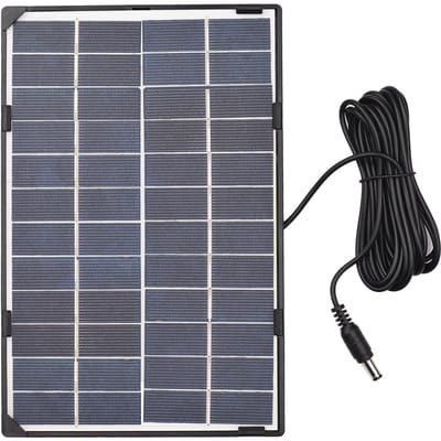 Panneau solaire 6 W 12 V pour caméra de sécurité extérieure, cellule solaire avec sortie CC de 10 pieds, bricolage, étanche noir