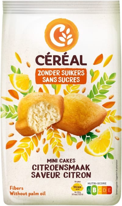 Céréal Mini Cakes Citroen - 6 x 196 gr - Voordeelverpakking