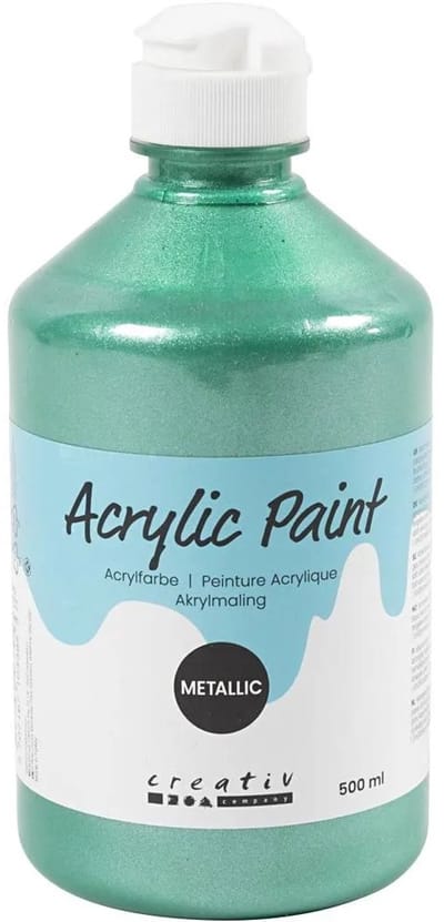 Creativ Company Kids Acrylverf - Metallic - 500 ml - Groen