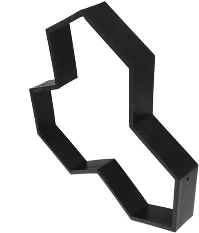 Betonmal Tuinpad - Loopsteen mal - Decoratief Pad Maken - Unieke Vormgeving - 37 x 36.5 cm - Zwart