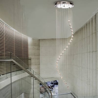 Searchlight Hanglamp Hallway met kristalbezetting, 180 cm