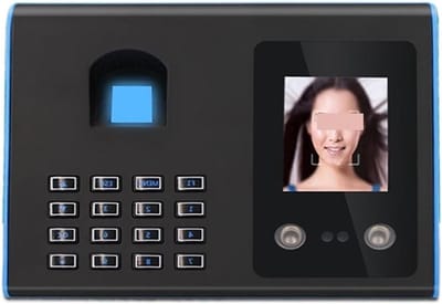 Aanwezigheidsmachine - Tijdklok - Personeel Registreren - Gezicht en Vinger - 300 gezichten - Zwart