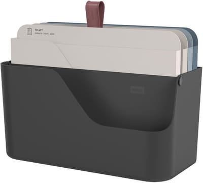 Rotho My Paper documentenorganizer plus zwart, met blauwe inleggers, A4 formaat, (34,5x15,2x28,7CM)