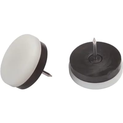 Fix-o-moll Meubelglijder - Nagelbaar - Kunststof - Diam. 30mm - Rond - 4 Stuks