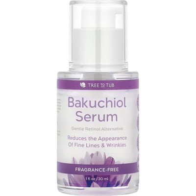 Tree To Tub, Sérum au Bakuchiol, Non parfumé, 1 fl oz (30 ml) gray