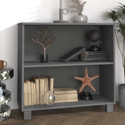vidaXL - Dressoir - HAMAR - 85x35x80 - massief - grenenhout - donkergrijs