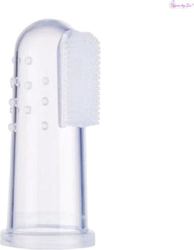 Bijoux by Ive - Transparante flexibele kinder / baby vinger tandenborstels 2 stuks