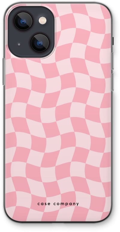 Case Company® - Hoesje geschikt voor iPhone 13 hoesje - Grid Roos - Soft Cover Telefoonhoesje - Bescherming aan alle Kanten en Schermrand