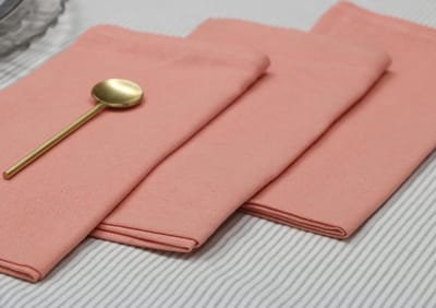 Famanu - Stoffen Servetten – 12 stuks 46x46 cm – 100% Katoen – Luxe Servetten voor Dagelijks Gebruik (Roze)
