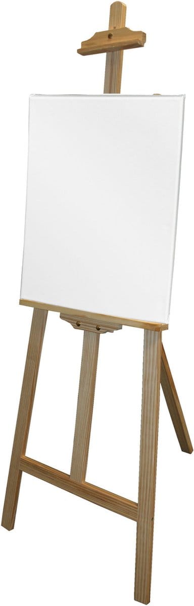 Benson houten schildersezel 140 cm met canvas doek 30 x 42 cm - Schilderijen maken