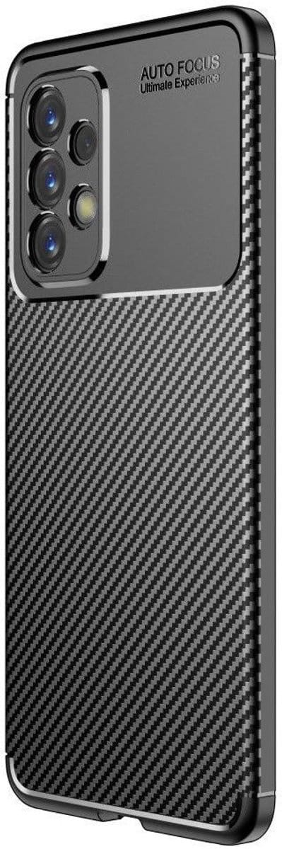 Hoesje Siliconen Carbon TPU Back Cover Zwart Geschikt voor Samsung Galaxy A53
