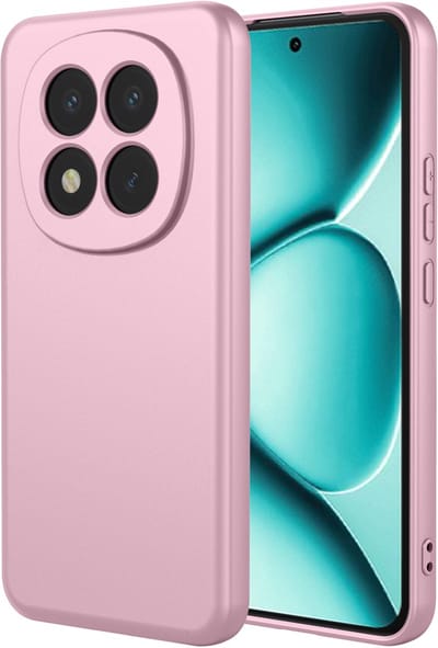 MobyDefend Hoesje - Geschikt voor Xiaomi Redmi Note 15 Pro Plus 5G - Matte Siliconen Backcover - Licht Roze