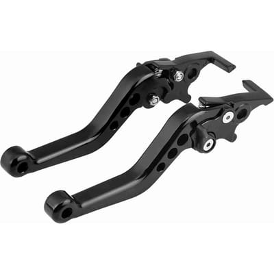1 Paar CNC Aluminium Motorfiets Scooter Modificatie Dubbele Schijfremhendel Zwart gray