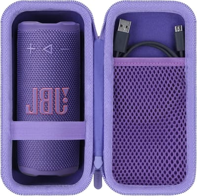 Duurzame Hard Protective Case voor Compacte Bluetooth Speaker - Paars, Schokbestendig en Waterdicht