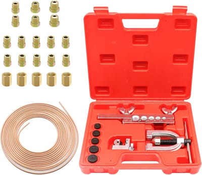 Set voor het verlengen van remleidingen met 16 connectors en 5 extra connectors, ideaal voor hydraulische systemen en felting apparaten, 7.62 m diameter en 4.75 mm dikte