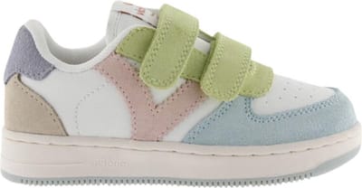 Victoria Celeste Kindersneaker 2 Velcro Mix Pastel Kleuren maat 23