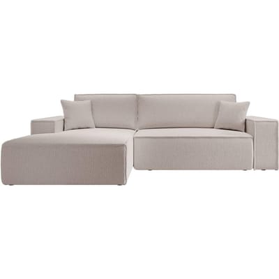Hoekbank met slaapfunctie Galine New links bouclé | NADUVI Collection