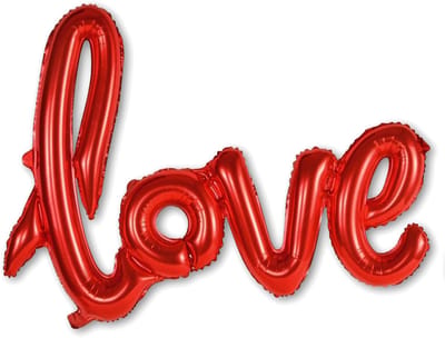 LUQ – Folieballon Love – Rood – Luxe Romantische Valentijn Decoratie – Valentine Versiering – Helium Ready