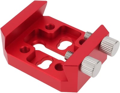 Dailygoods- Montagebasis Aluminium - Zwaluwstaart 75° - Compatibel met Telescoopzoekers - Stevig en Duurzaam - 55x43x22mm - Eenvoudig te Installeren - Telescoopmontage